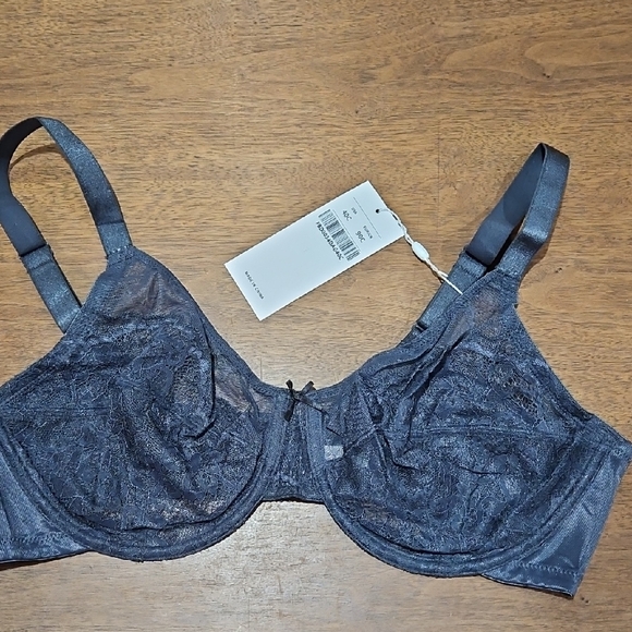 Hsia Other - Chic Sheer Lace Bra - Gray